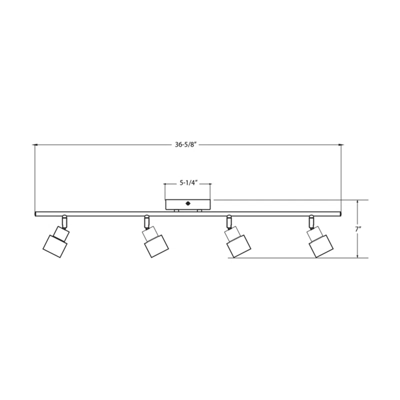 Chappelle 36.63'' 4 -Light Track Track Kit with Dimmable and Adjustable Head