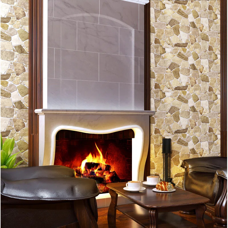Adarrion Retro-Art 3D Wall Panels | Wild Stone | 38.7" x 25" | 33.59 sq.ft