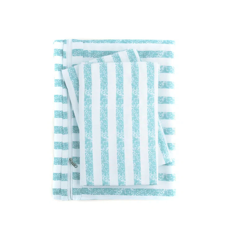 Becky Cameron 3 Piece Rugged Stripe Pattern Duvet Cover Set