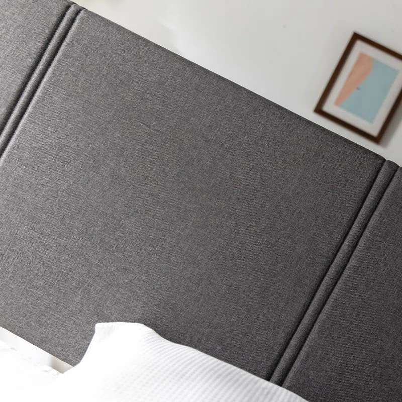 Zinus Cambril 38 inch Upholstered Platform Bed Frame with Sustainable Bamboo Slats