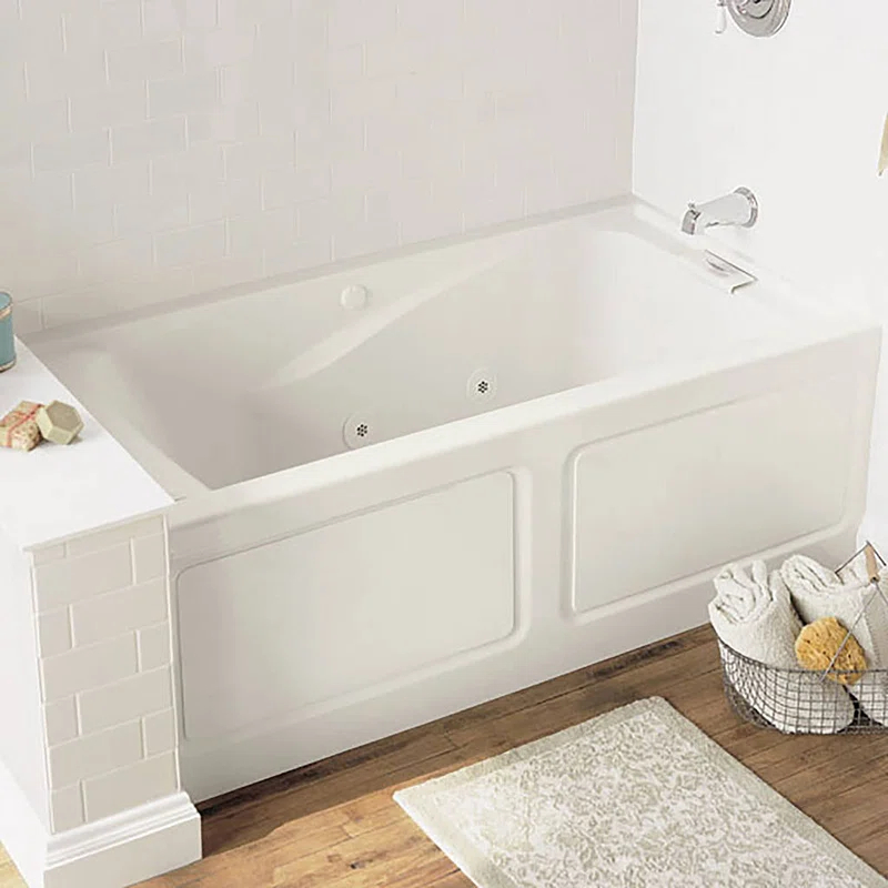 American Standard 2425VC-LHO.020 Evolution 60'' x 32'' Drop-In Soaking Fiberglass Bathtub