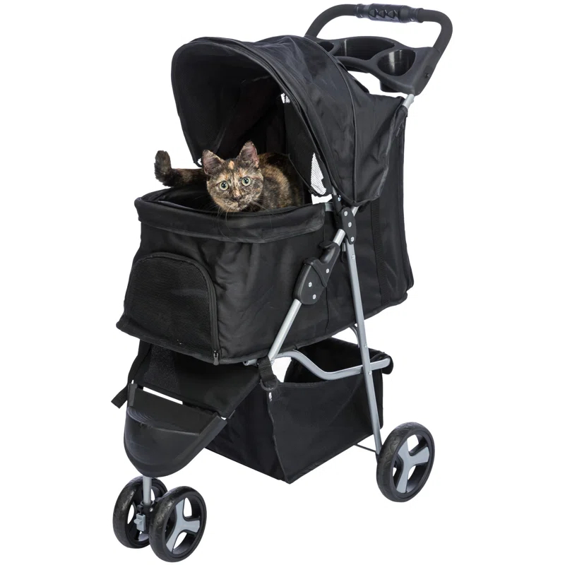 TRIXIE TRIXIE Dog Stroller for Small Dogs and Cats, Lightweight and Compact Pet Stroller