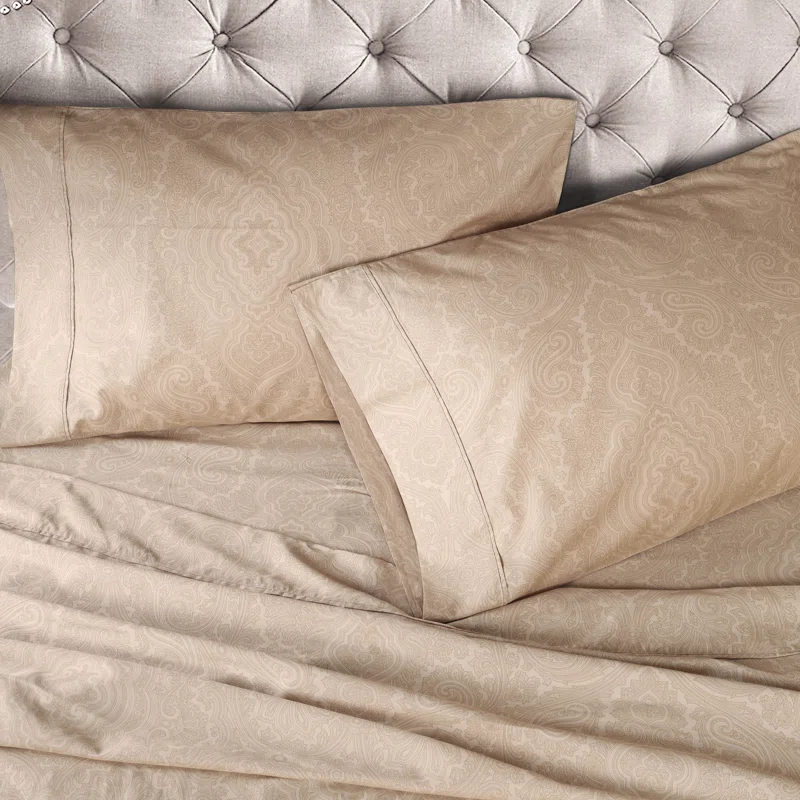 Superior Classic Paisley 600 Thread Count Cotton Blend Sateen Sheet Set