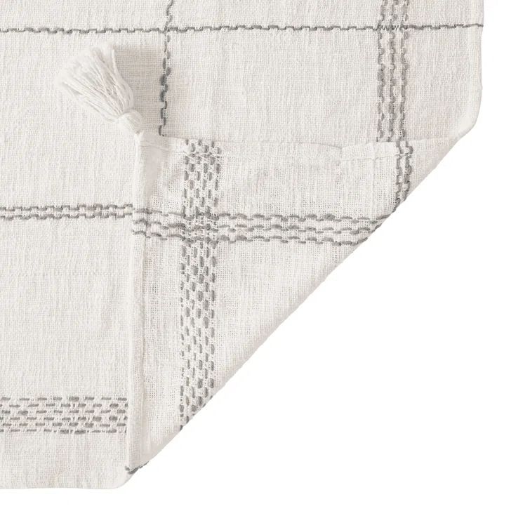 VCNY Piri Plaid Woven Slub Cotton Throw Blanket, 50" x 60"