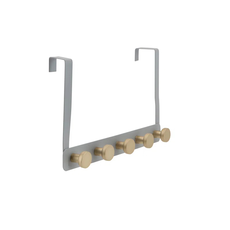 Elle Decor Iron Over-the-Door 5 - Hook Coat Rack