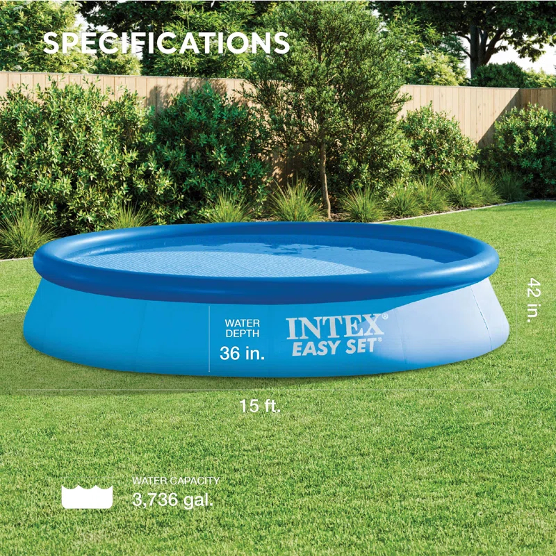 Intex Intex Easy Set Inflatable Kid Swimming Pool with Filter Pump