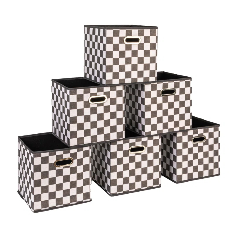 Household Essentials Wayfair Basics® Open Fabric Storage Bin Set (Set of 6)