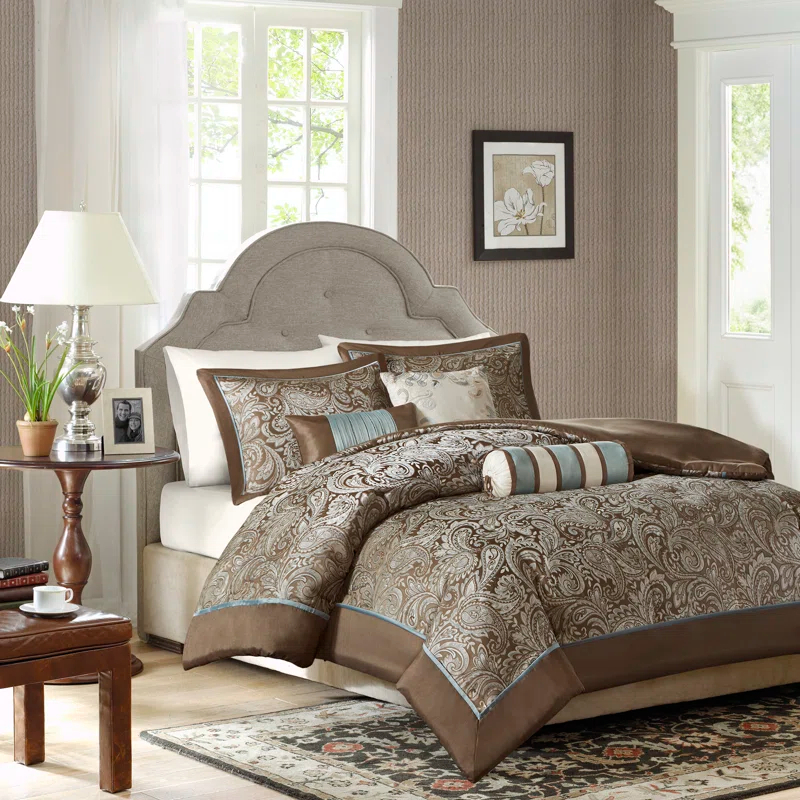 Madison Park Aubrey Paisley Jacquard Duvet Cover Set