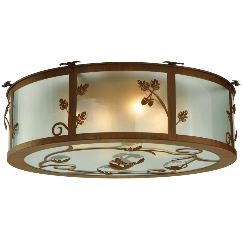 Meyda Lighting Glass Flush Mount