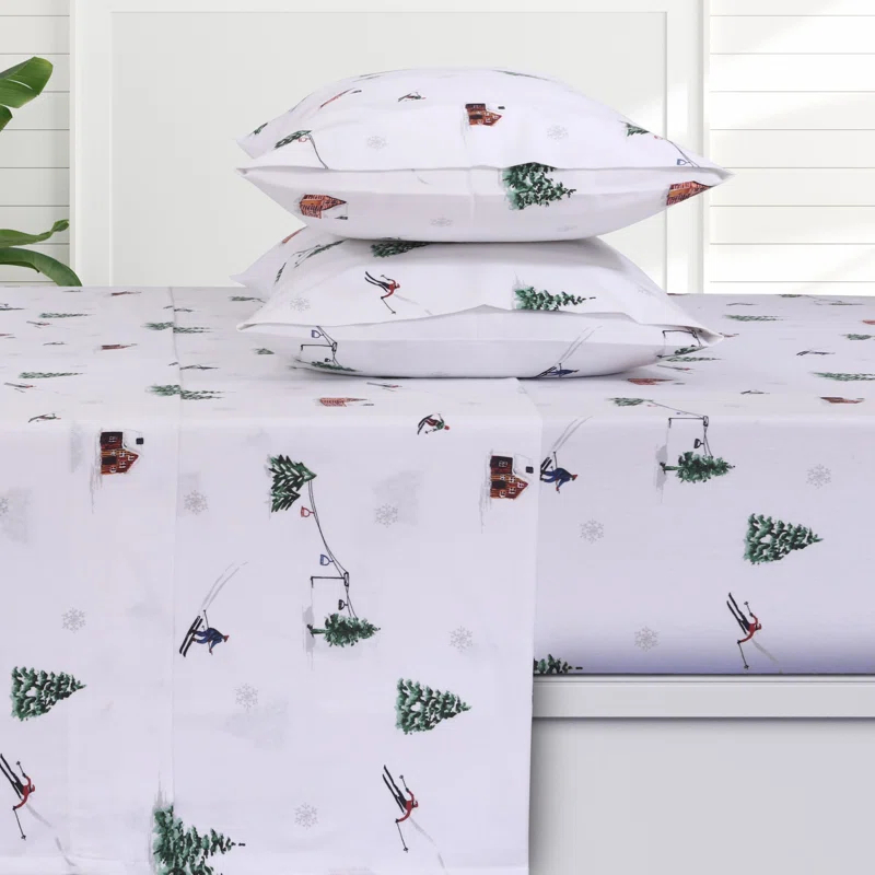 Azores Home Brentwood Flannel Sheet Set