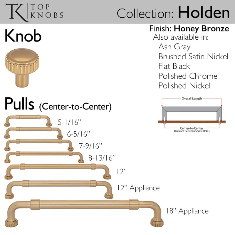 Top Knobs Holden Bar Pull