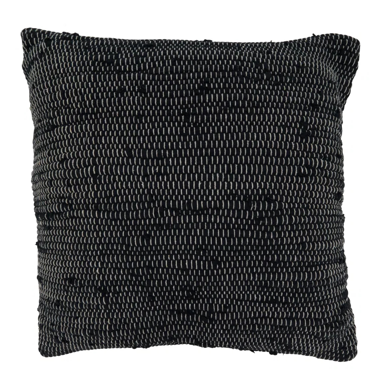 Saro Noir Chindi Collection Cotton Pillow Cover
