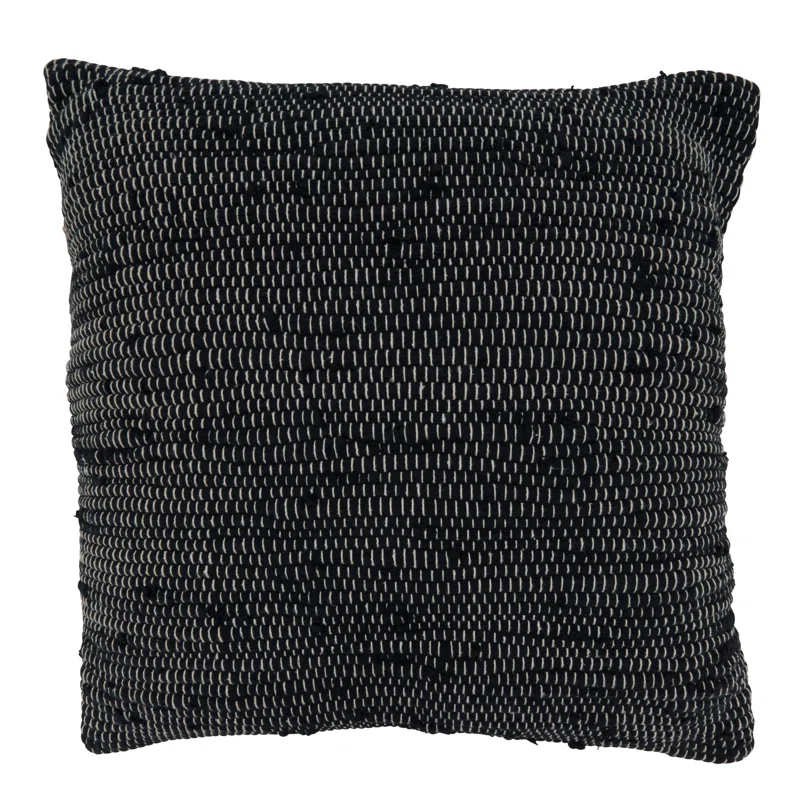 Saro Noir Chindi Collection Cotton Pillow Cover