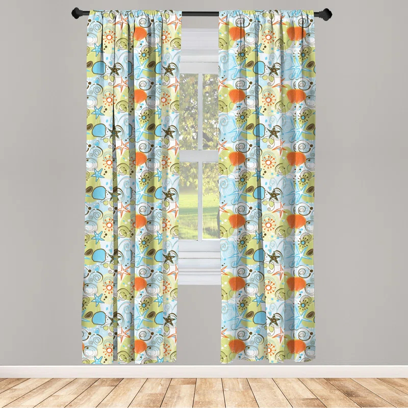 Semi-Sheer Rod Pocket Curtain Panels (Set of 2)