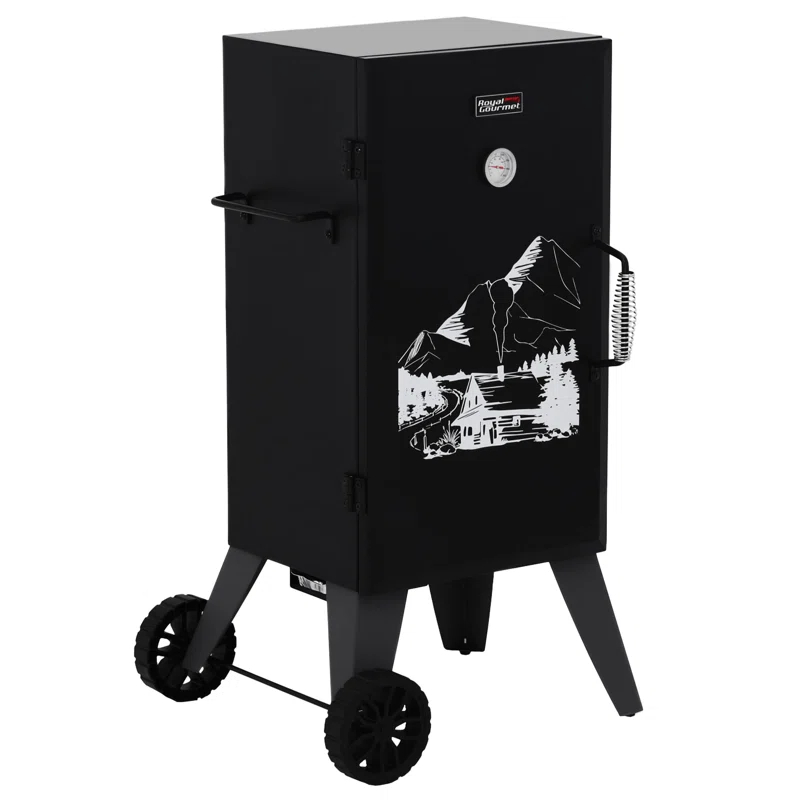 Royal Gourmet Royal Gourmet 28-Inch Analog Electric Smoker with 3 Cooking Grates, 1350W Output, Adjustable Temperature Control, Black