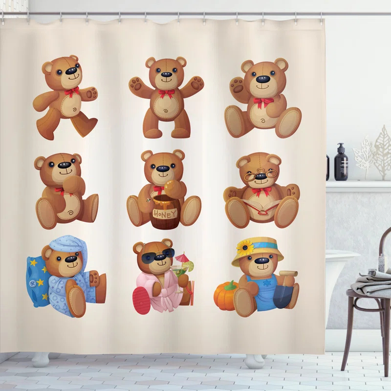 Ambesonne Shower Curtain with Hooks Included