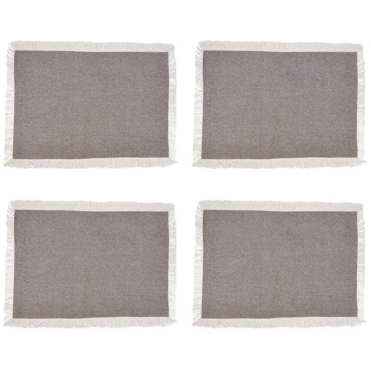 4 Piece Cotton Placemat Set (Set of 4)