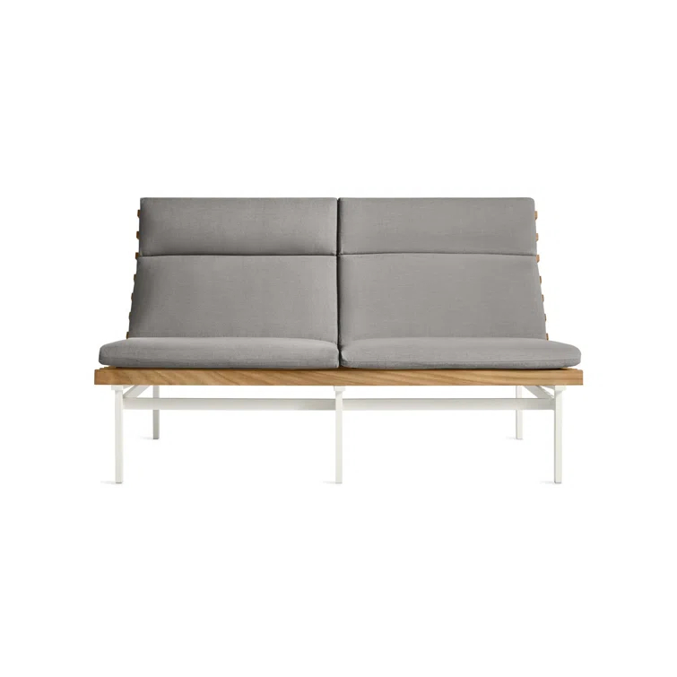 Perch 59'' Wide Powder Coated Aluminum Loveseat with Cushions