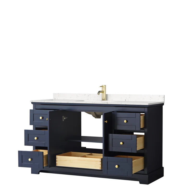 Wyndham Collection Avery 60'' Single Bathroom Vanity with Top