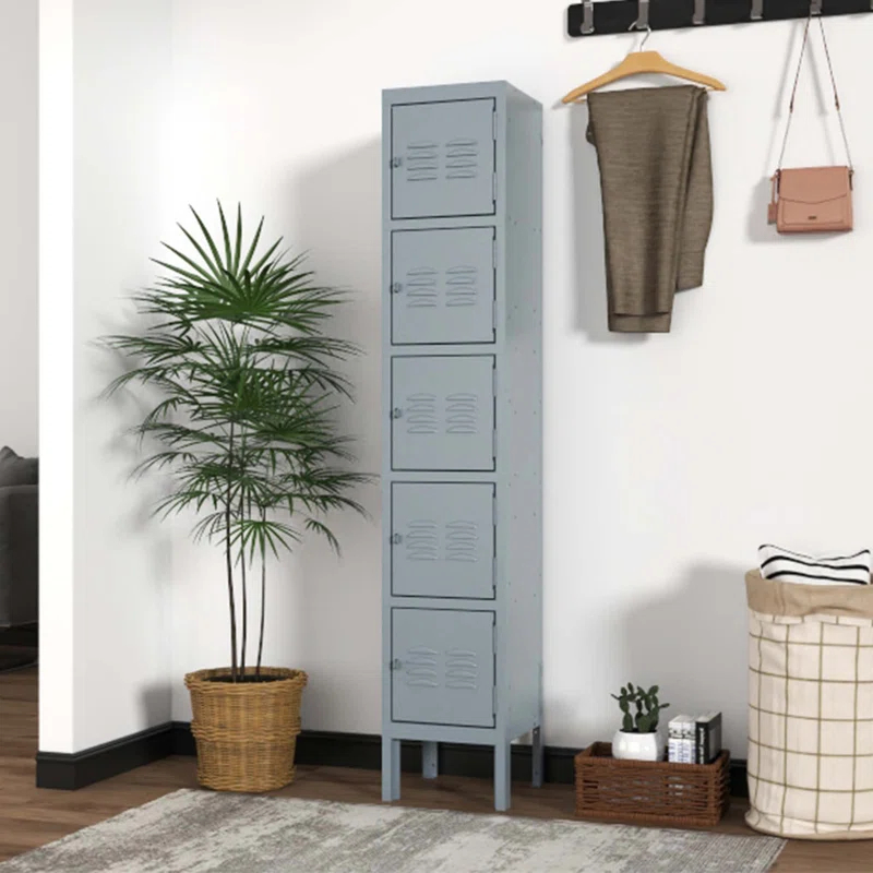 BIZOE Metal Locker Steel Storage Cabinet School Gym Employees Students Steel Locker