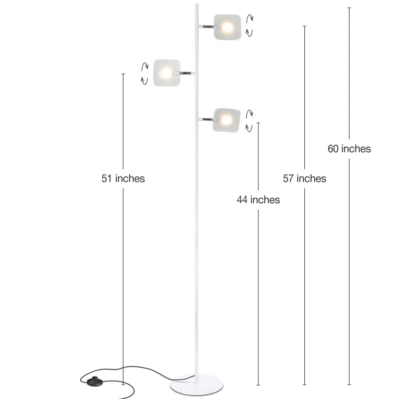 Brightech Tree Modern Dimmable (Includes LED Light Bulb) Tree Floor Lamp Matte White