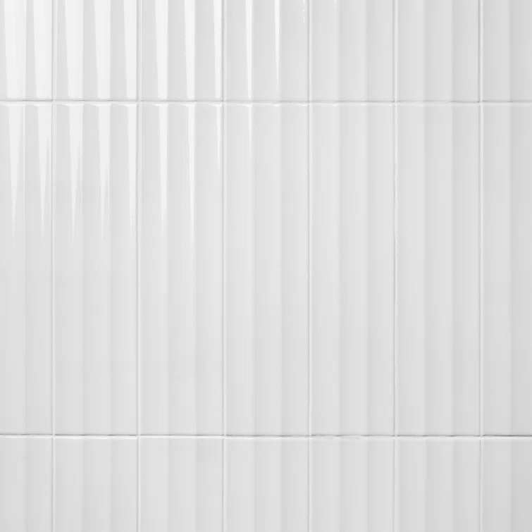 Radiant Fluted 4.43'' W x 17.62'' L Crackled Ceramic Subway Wall Tile (9.26 Sq. Ft. / Case)