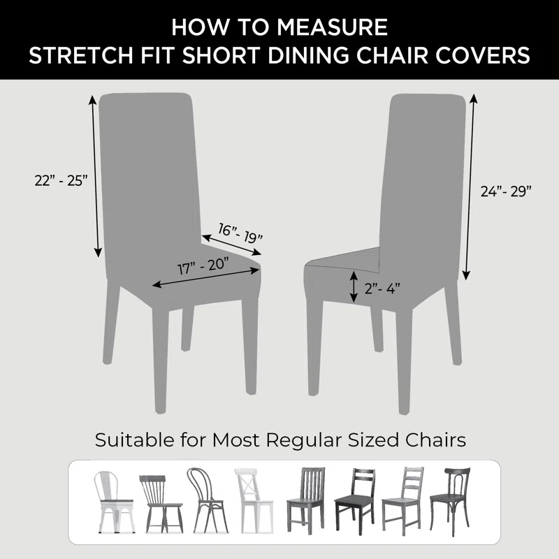 Sure Fit Stretch Pique Box Cushion Dining Chair Slipcover