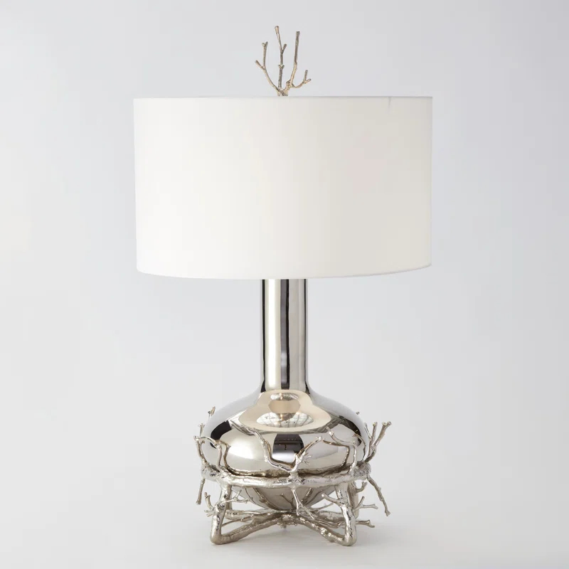 Global Views Fat Nickel Twig Table Lamp