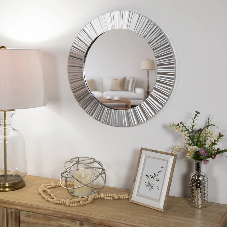 Northlight Seasonal Elegant 20" Contemporary Fluted Round Mirror Wall Decor