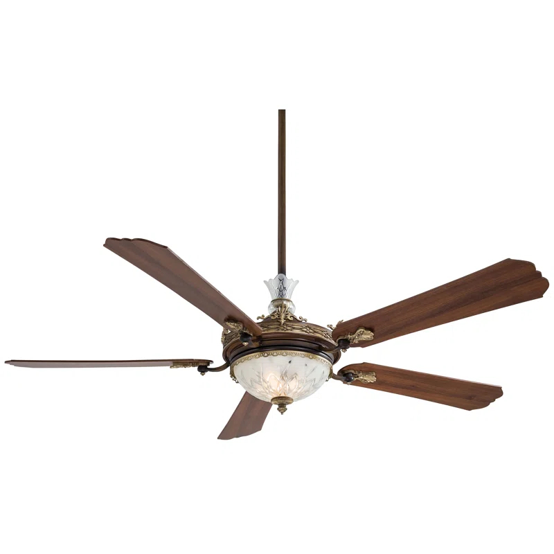 Minka Aire 68" Cristafano 5 - Blade LED Standard Ceiling Fan with Wall Control and Light Kit Included