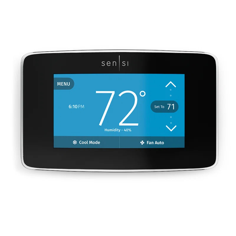 Emerson Thermostats Emerson Thermostats Smart Universally Compatible Thermostat Black