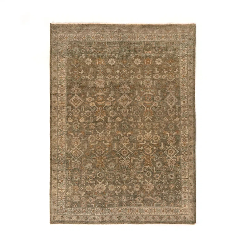 Bungalow Rose Elesha Wool Oriental Rug