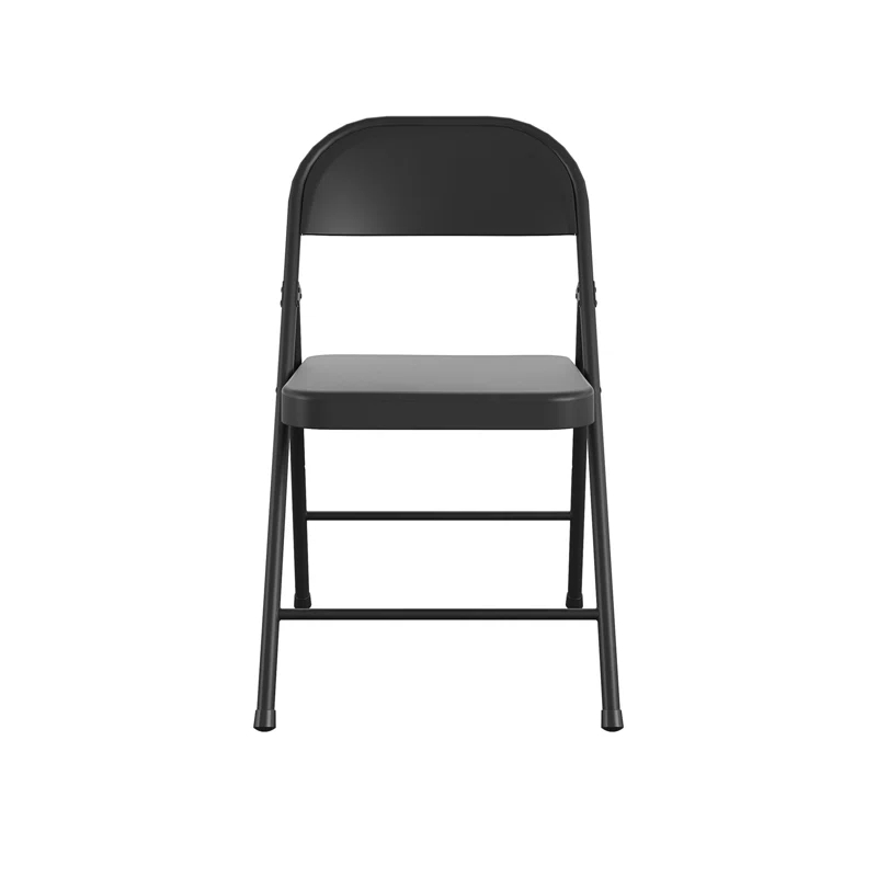 COSCO All Steel Smartfold Folding Chair, 10 Pack, Black (Set of 10)