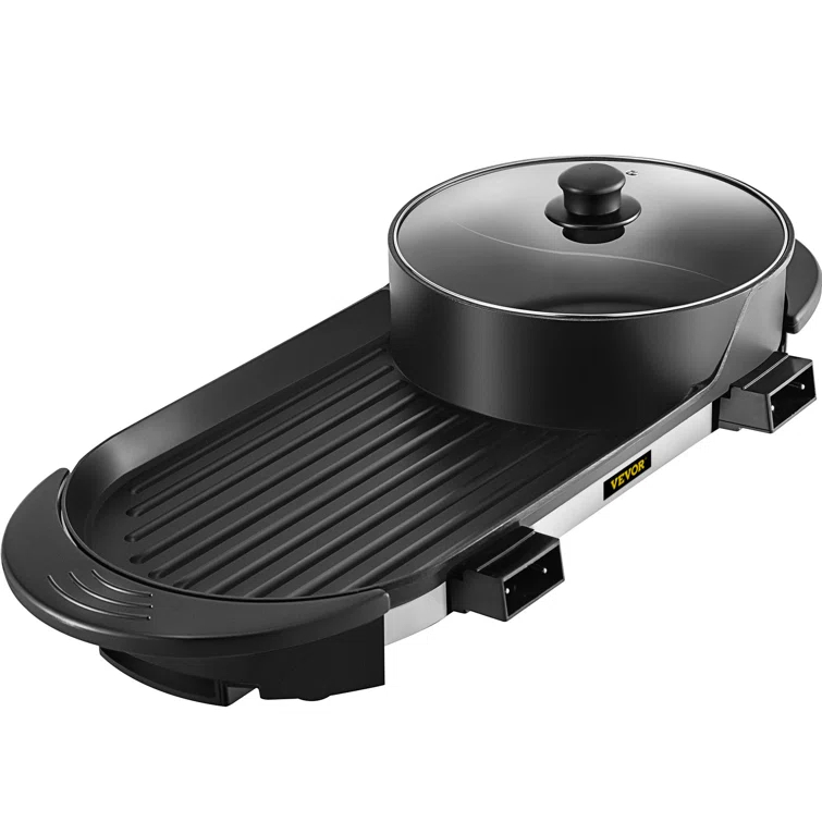 VEVOR VEVOR 2 in 1 BBQ Grill and Hot Pot with Divider