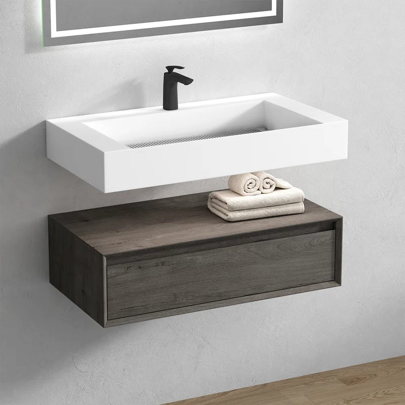 Better Vanity Alysa 36" Wall-Mounted Single Bathroom Vanity Set