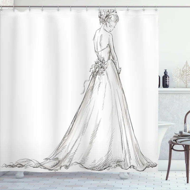 Ambesonne Shower Curtain with Hooks Included