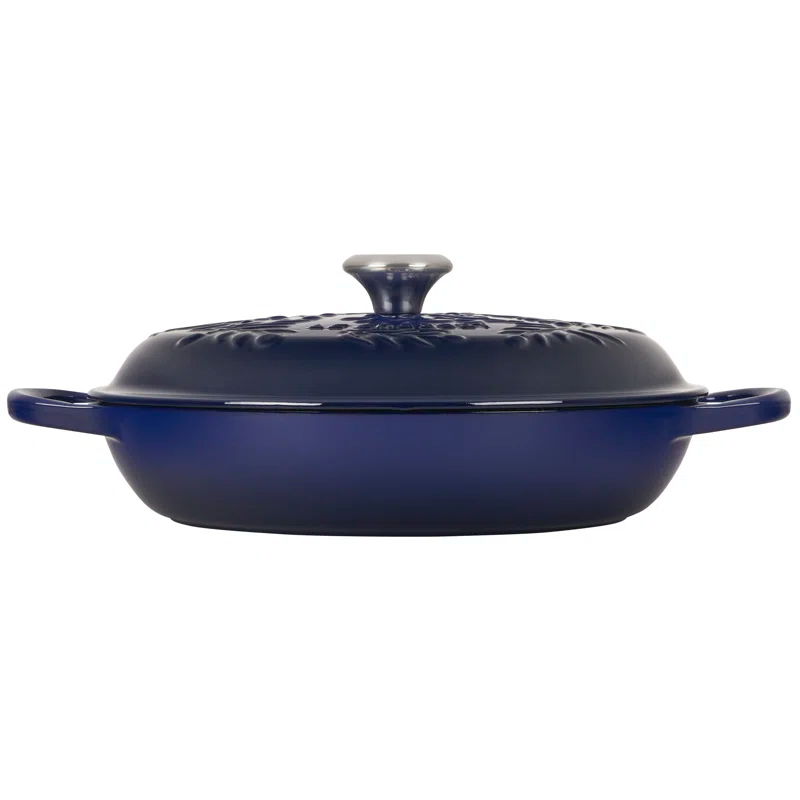 Le Creuset Signature Enameled Cast Iron Olive Branch Collection with Embossed Lid