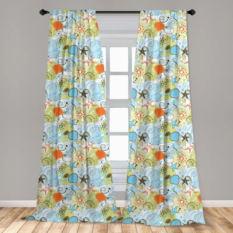 Semi-Sheer Rod Pocket Curtain Panels (Set of 2)