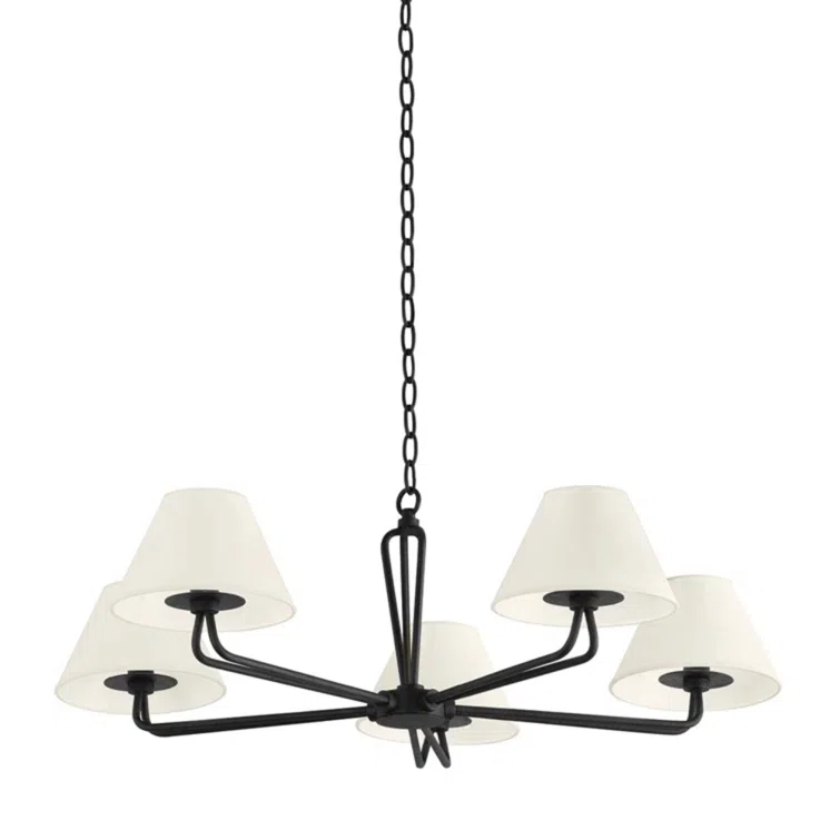 Hayden Chandelier - Black / 5 Light