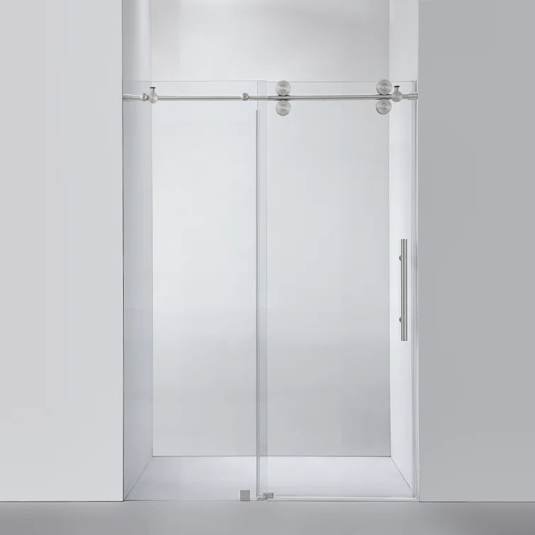 Vinnova 48-52” W x 78” H Sliding Frameless Shower Door 312052-SS-BN