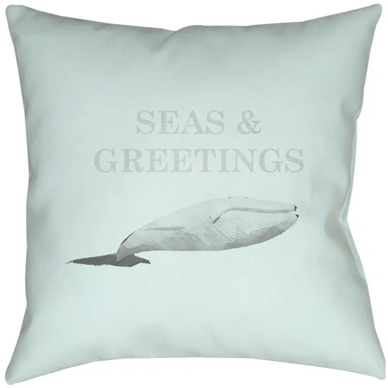 Livabliss Seas And Greetings Indoor/Outdoor Reversible Throw Pillow