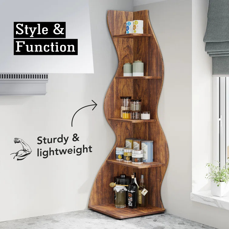 Millwood Pines Arhab Corner Bookcase