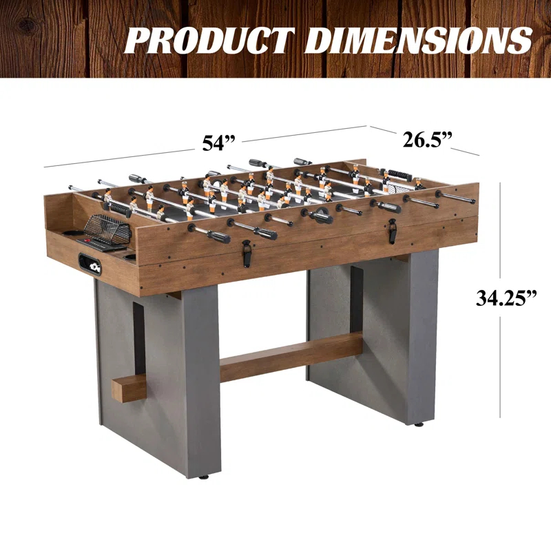 Barrington Billiards Company Barrington Urban Collection 54” 3-in-1 Combination Table includes  Air Hockey, Foosball, And Table Tennis