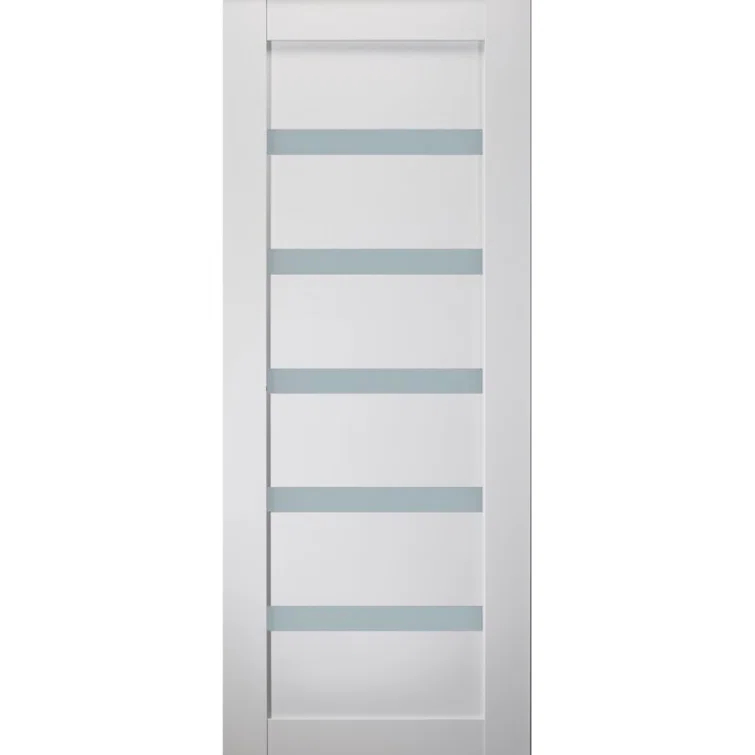 Belldinni Leora Paneled Manufactured Wood and Glass Standard Door Slab