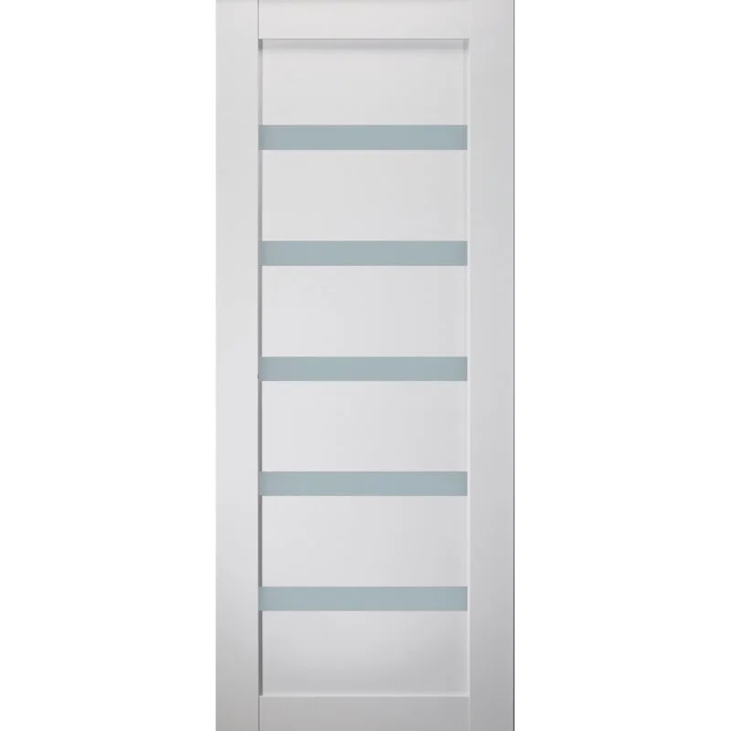 Belldinni Leora Paneled Manufactured Wood and Glass Standard Door Slab