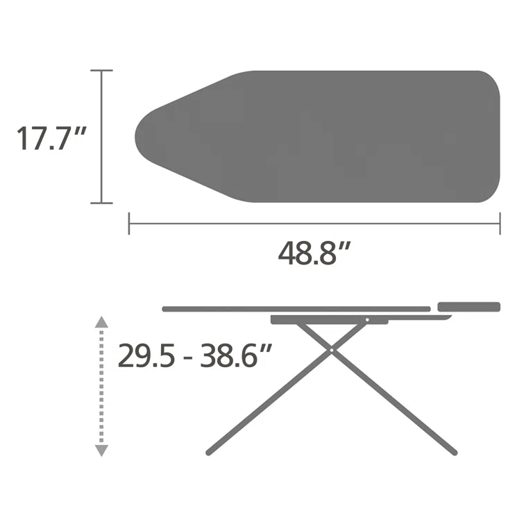 Brabantia Brabantia Size C Large Ironing Board with Solid Steam Unit Holder