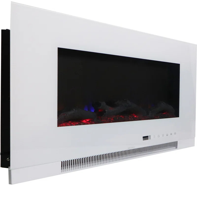 Cambridge Cambridge Wall Mount Electric Fireplace Heater with Remote Control for Indoor Use in Living Room, Bedroom, Home Office