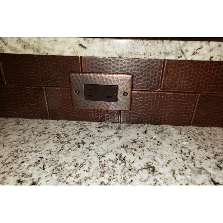 Premier Copper Products 3" x 6" Hammered Copper Tile
