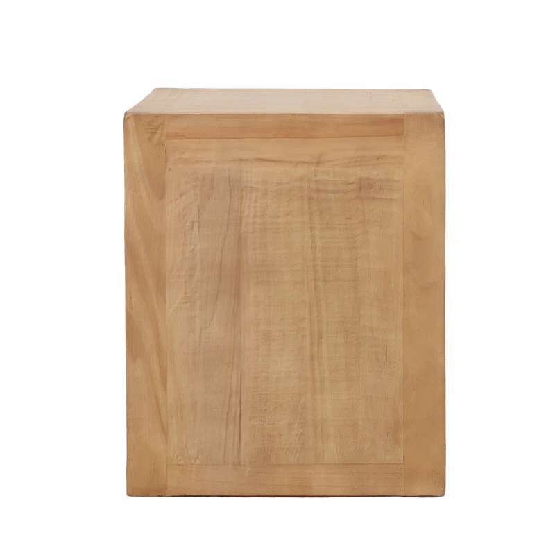 Dovetail Furniture Sonya 22" Wide Reclaimed Pine Wood Side Table, Natural