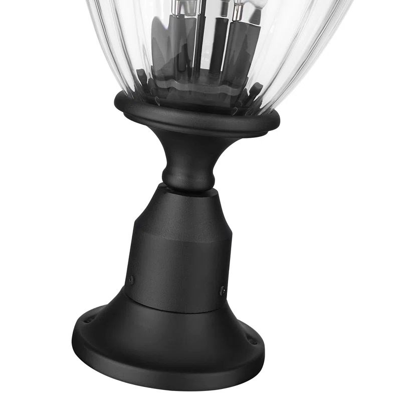 Z-Lite Davina 3 Light Outdoor Pier Mounted Fixture in Black